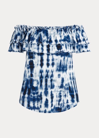 Top Ralph Lauren Tie-Dye Off-the-Shoulder Mulher 43528-GMKF